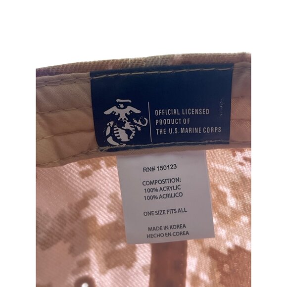 U.S. Marines Digital Camo Baseball Cap Adjustable Fit Officially Licensed Acryli - Picture 4 of 4